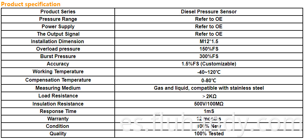 HM5700H Fuel Rail High Pressure Sensor